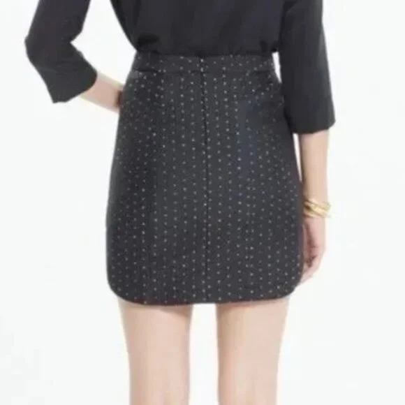 Madewell Nightfall metallic black mini skirt - Picture 3 of 13